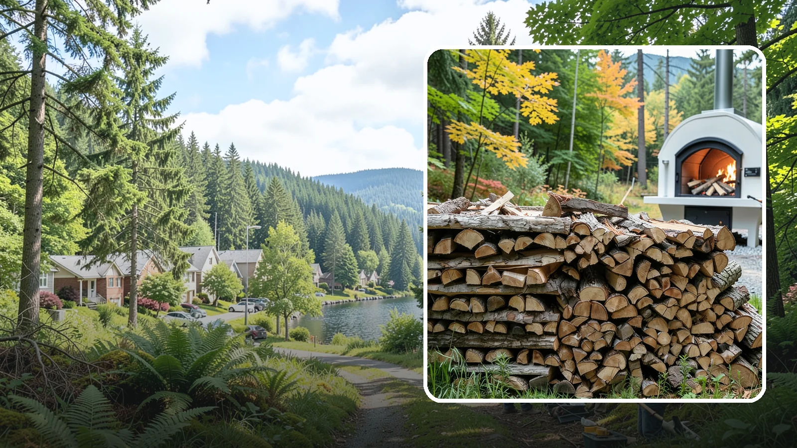Pizza Oven Firewood in Lake Forest Park, King County, WA - Firewood cut short and split thin to fit compact pizza oven chambers and reach cooking heat fast.