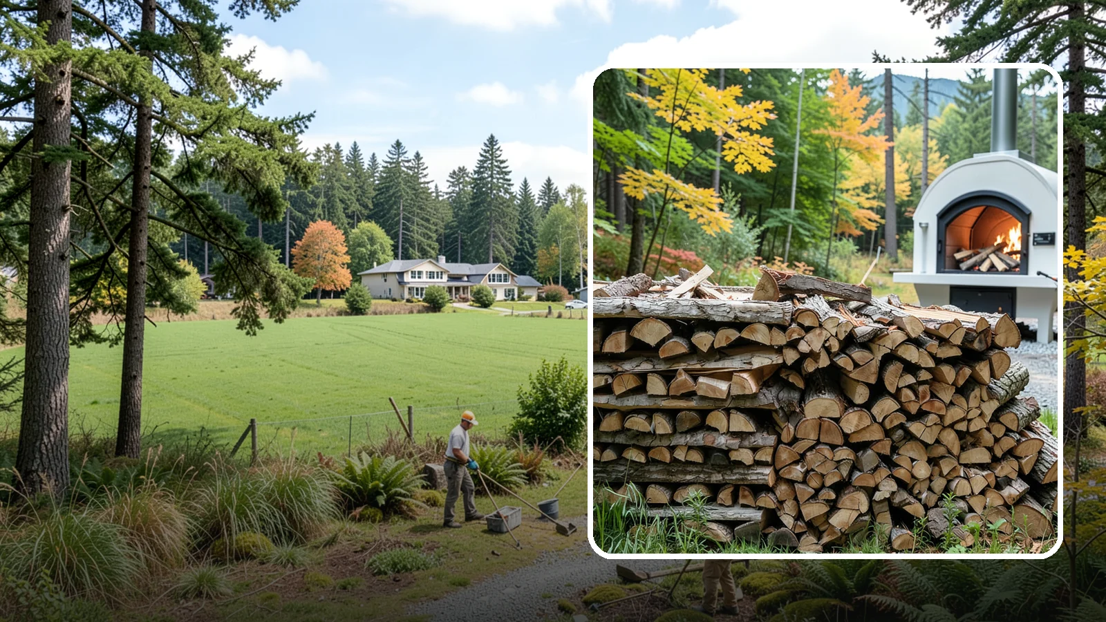 Pizza Oven Firewood in Lyman, WA - Firewood cut short and split thin to fit compact pizza oven chambers and reach cooking heat fast.