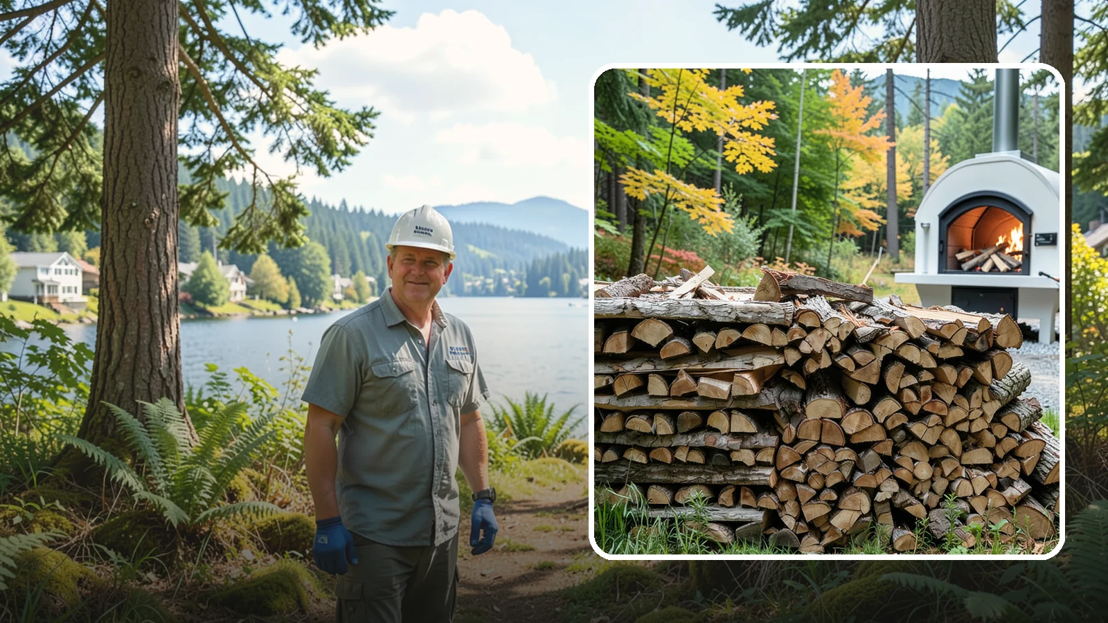 Pizza Oven Firewood in Milton, King County, WA - Firewood cut short and split thin to fit compact pizza oven chambers and reach cooking heat fast.