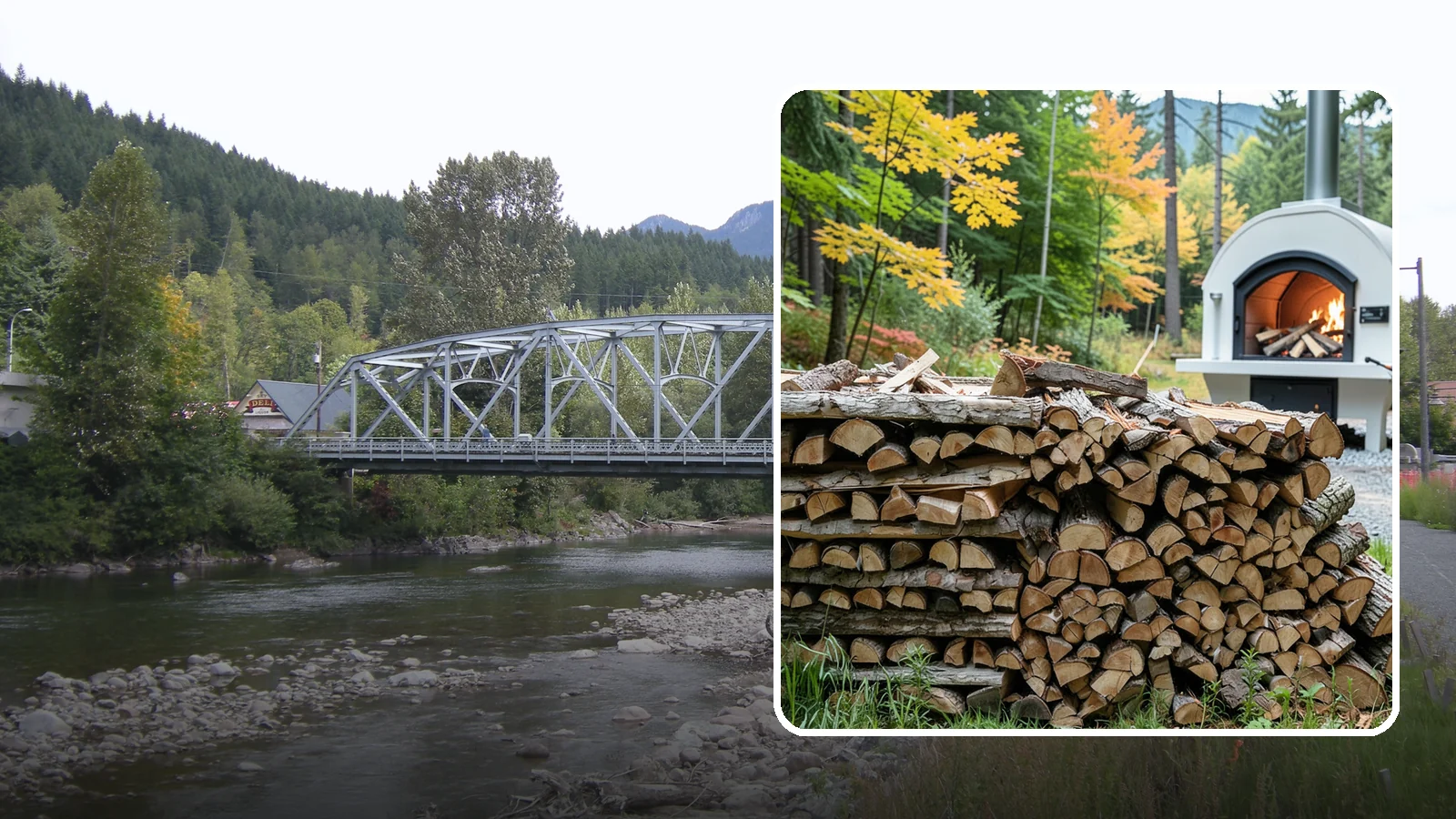 Pizza Oven Firewood in Skykomish, King County, WA - Firewood cut short and split thin to fit compact pizza oven chambers and reach cooking heat fast.