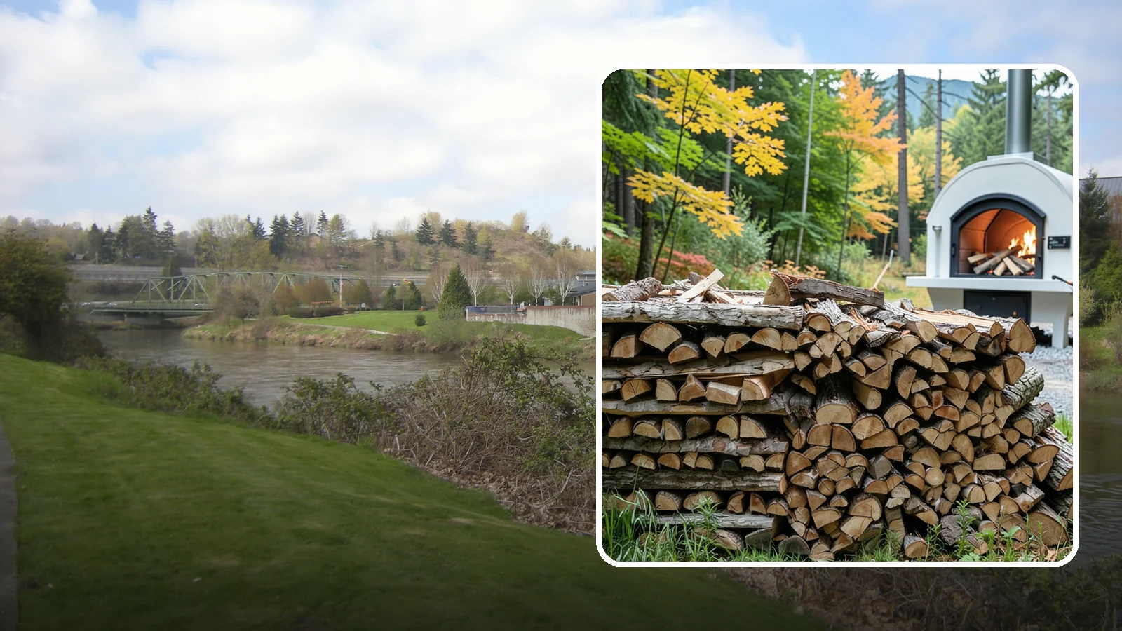 Pizza Oven Firewood in Tukwila, King County, WA - Firewood cut short and split thin to fit compact pizza oven chambers and reach cooking heat fast.