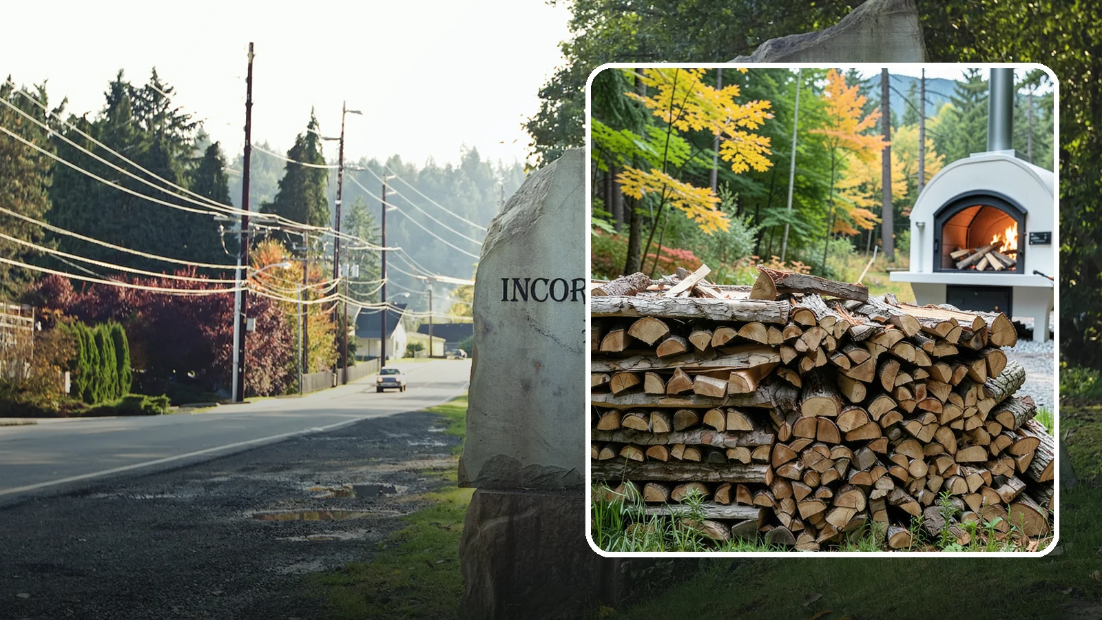 Pizza Oven Firewood in Wilkeson, Pierce County, WA - Firewood cut short and split thin to fit compact pizza oven chambers and reach cooking heat fast.