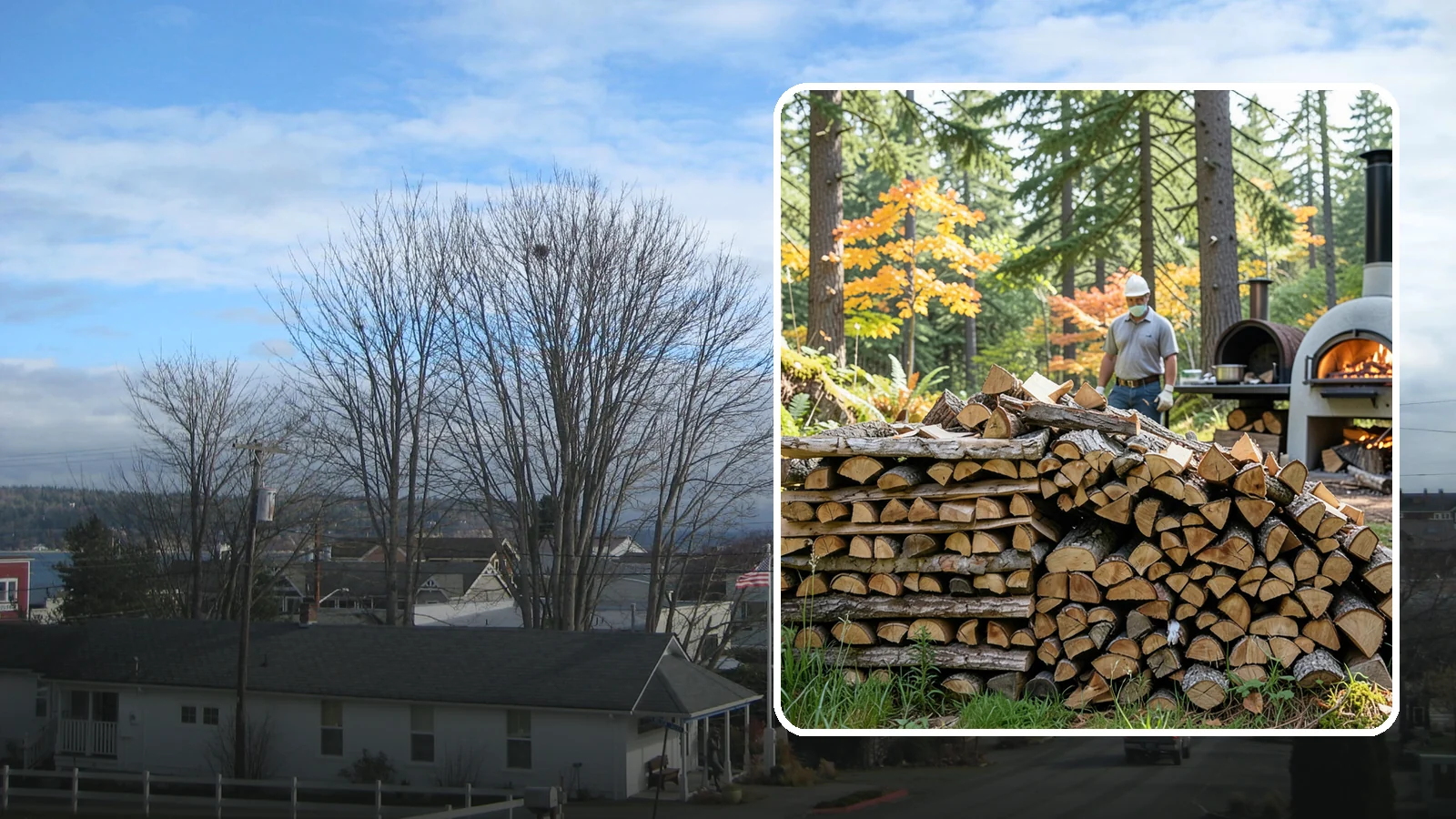 Pizza Oven Wood in Langley, WA - Compact, ultra-dry wood cut to fit wood-fired pizza ovens and reach high baking temperatures fast.