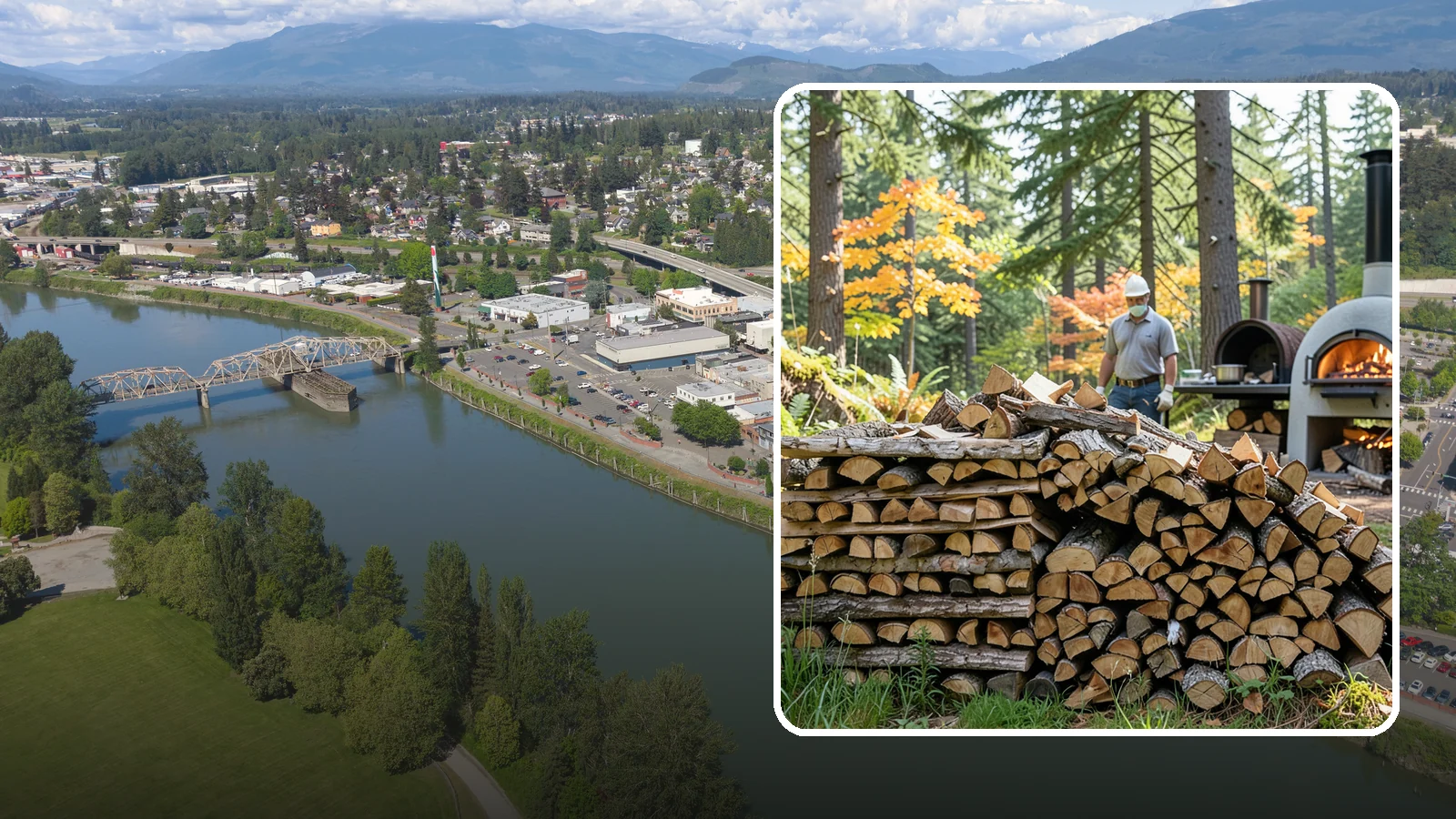 Pizza Oven Wood in Mount Vernon, Skagit County, WA - Compact, ultra-dry wood cut to fit wood-fired pizza ovens and reach high baking temperatures fast.