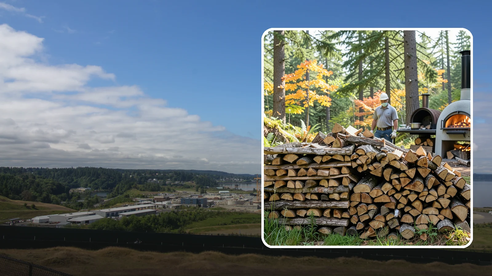 Pizza Oven Wood in University Place, Pierce County, WA - Compact, ultra-dry wood cut to fit wood-fired pizza ovens and reach high baking temperatures fast.