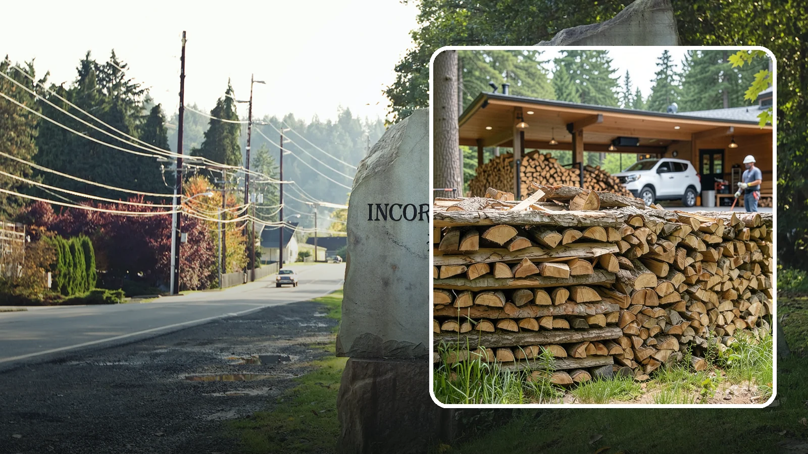 Pizza Restaurant Firewood in Wilkeson, Pierce County, WA - We keep Pacific Northwest pizzerias stocked with dry, clean-burning wood cut to fit wood-fired pizza ovens.