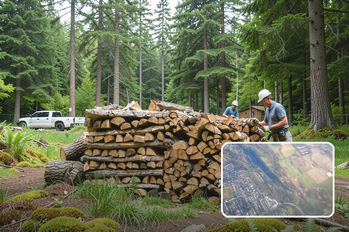 Portable Log Splitting in Algona, King County, WA - Brings the splitter to the wood, not the other way around