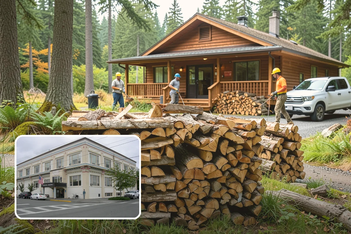 Portable Log Splitting in Anacortes, Skagit County, WA - Brings the splitter to the wood, not the other way around
