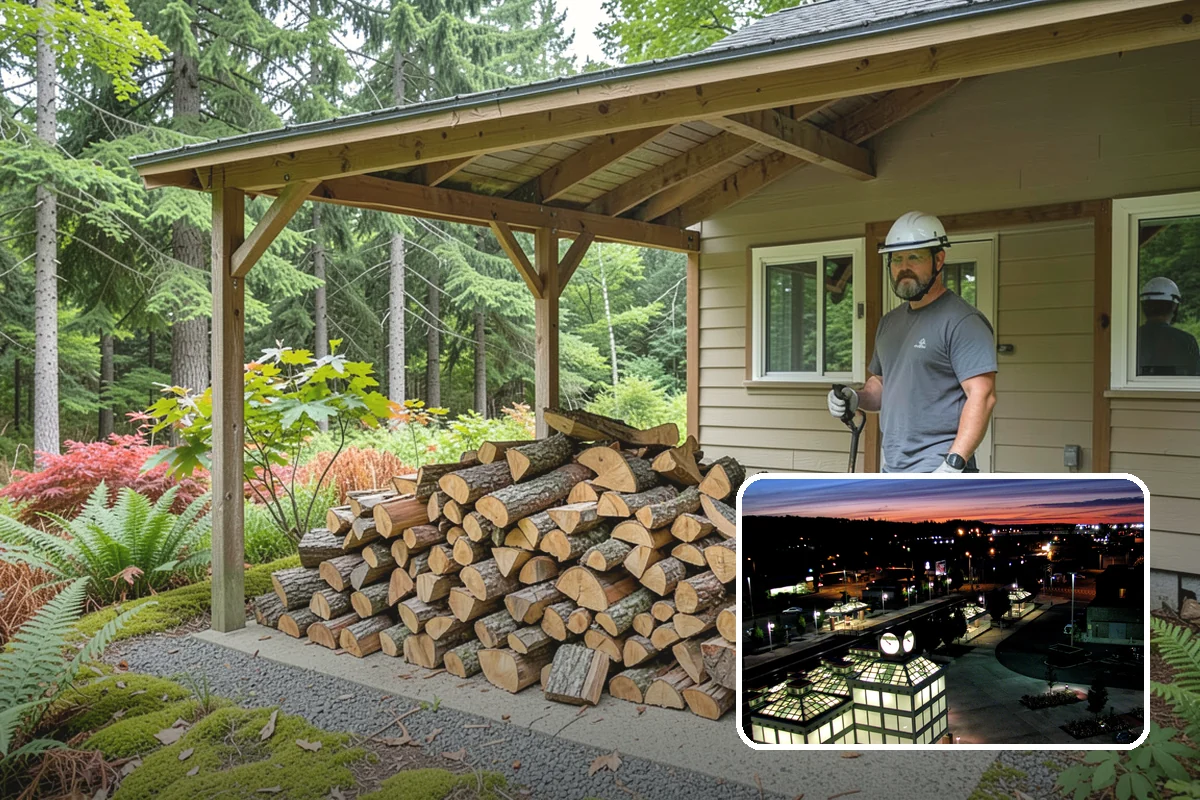 Portable Log Splitting in Auburn, King County, WA - Brings the splitter to the wood, not the other way around