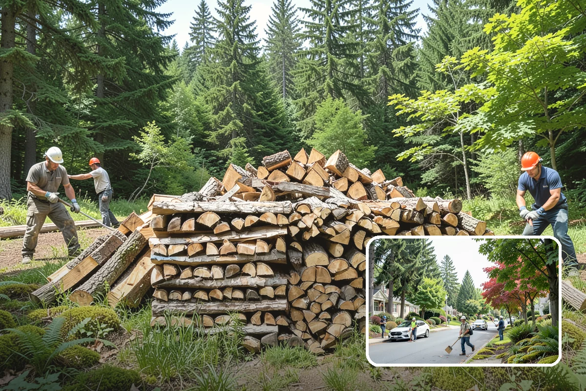 Portable Log Splitting in Beaux Arts Village, King County, WA - Brings the splitter to the wood, not the other way around