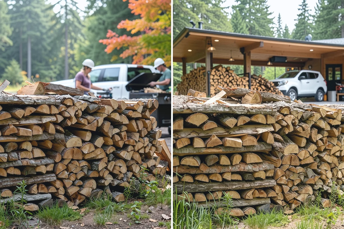 Portable Log Splitting in Beaux Arts Village, King County, WA - Locate the logs and plan portable equipment access