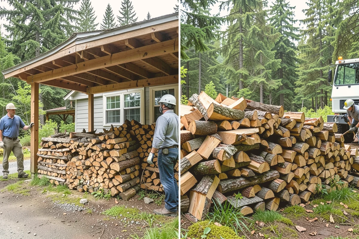 Portable Log Splitting in Bellevue, King County, WA - Locate the logs and plan portable equipment access
