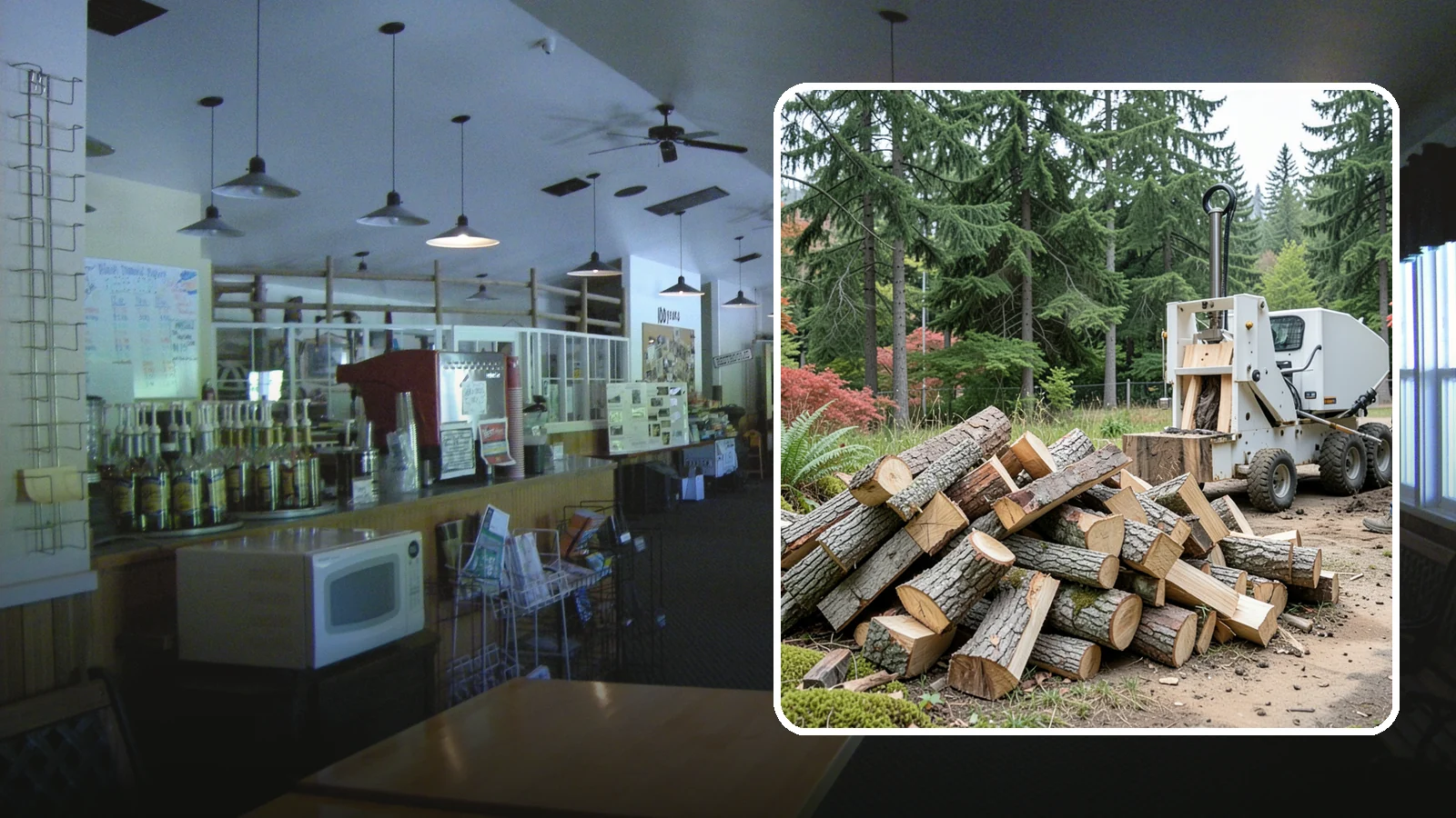 Portable Log Splitting in Black Diamond, King County, WA - We bring a portable splitter directly to your property to process logs wherever they landed.
