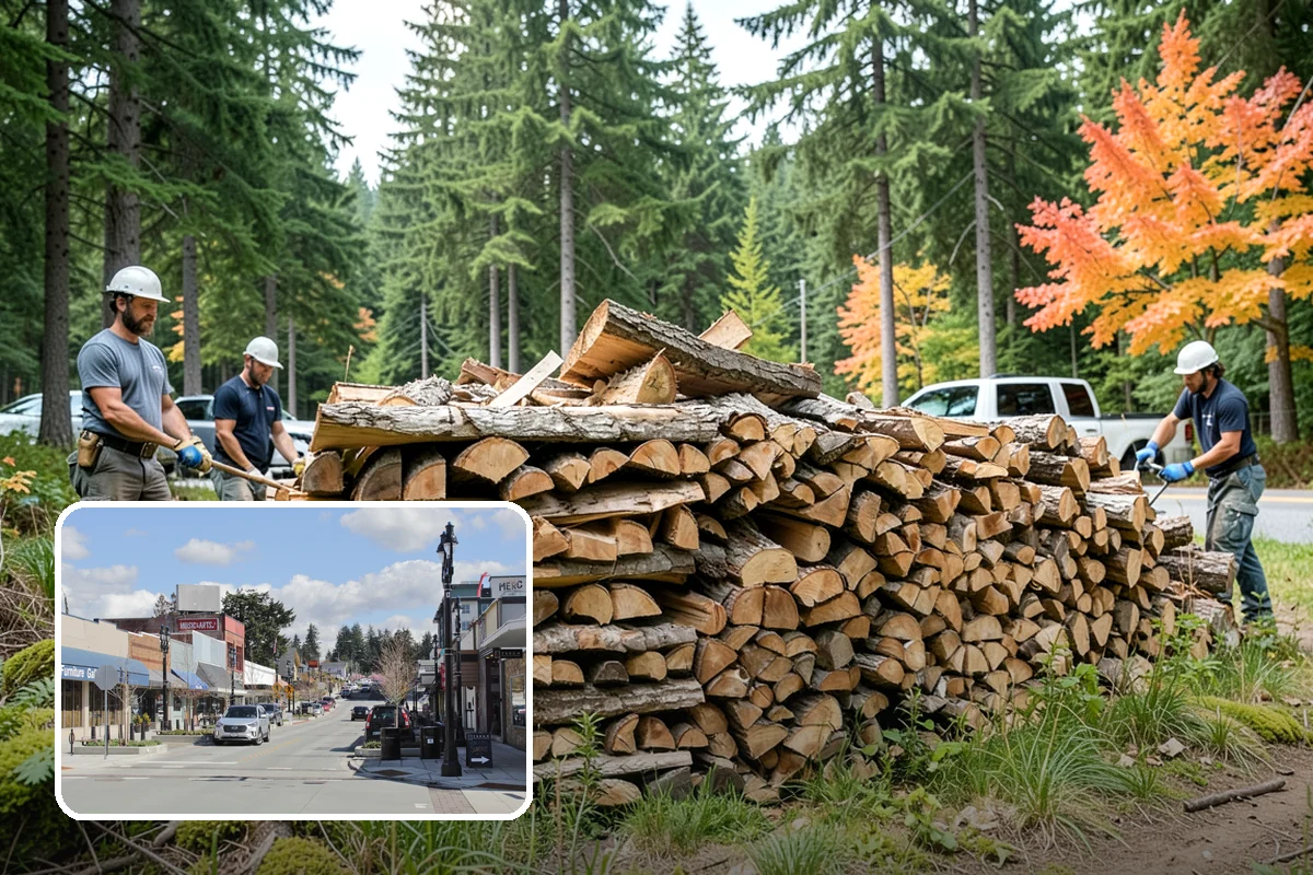 Portable Log Splitting in Bothell, King County, WA - Brings the splitter to the wood, not the other way around