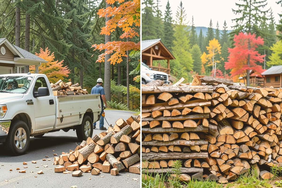 Portable Log Splitting in Bothell, King County, WA - Locate the logs and plan portable equipment access