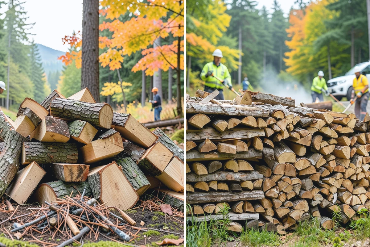 Portable Log Splitting in Buckley, Pierce County, WA - Locate the logs and plan portable equipment access