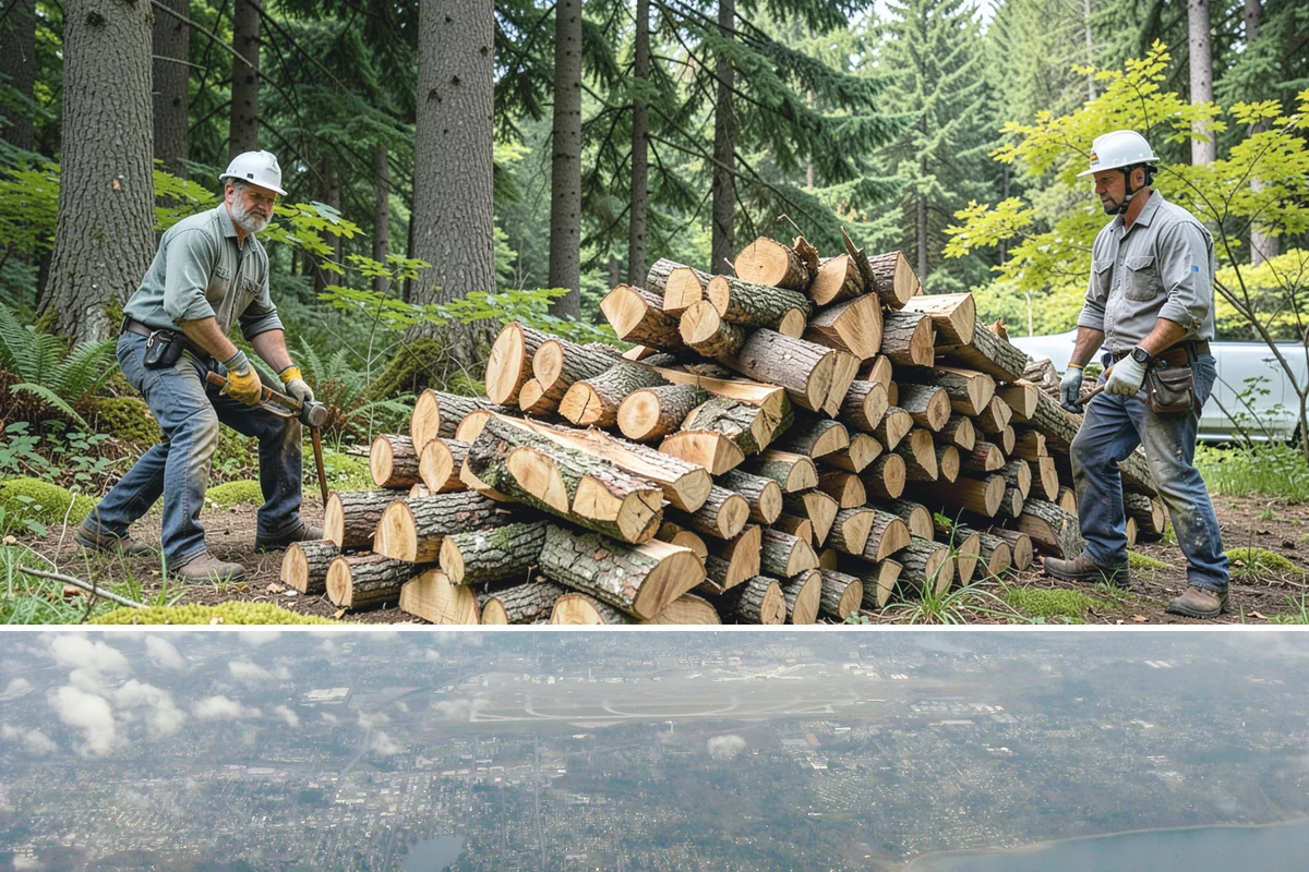 Portable Log Splitting in Burien, King County, WA - Frequently booked after fall and winter storms scatter downed wood, though it is available whenever logs need splitting.