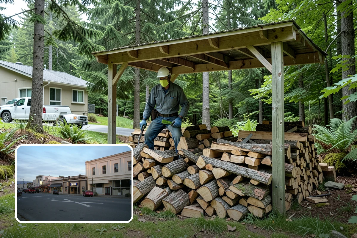 Portable Log Splitting in Burlington, Skagit County, WA - Brings the splitter to the wood, not the other way around
