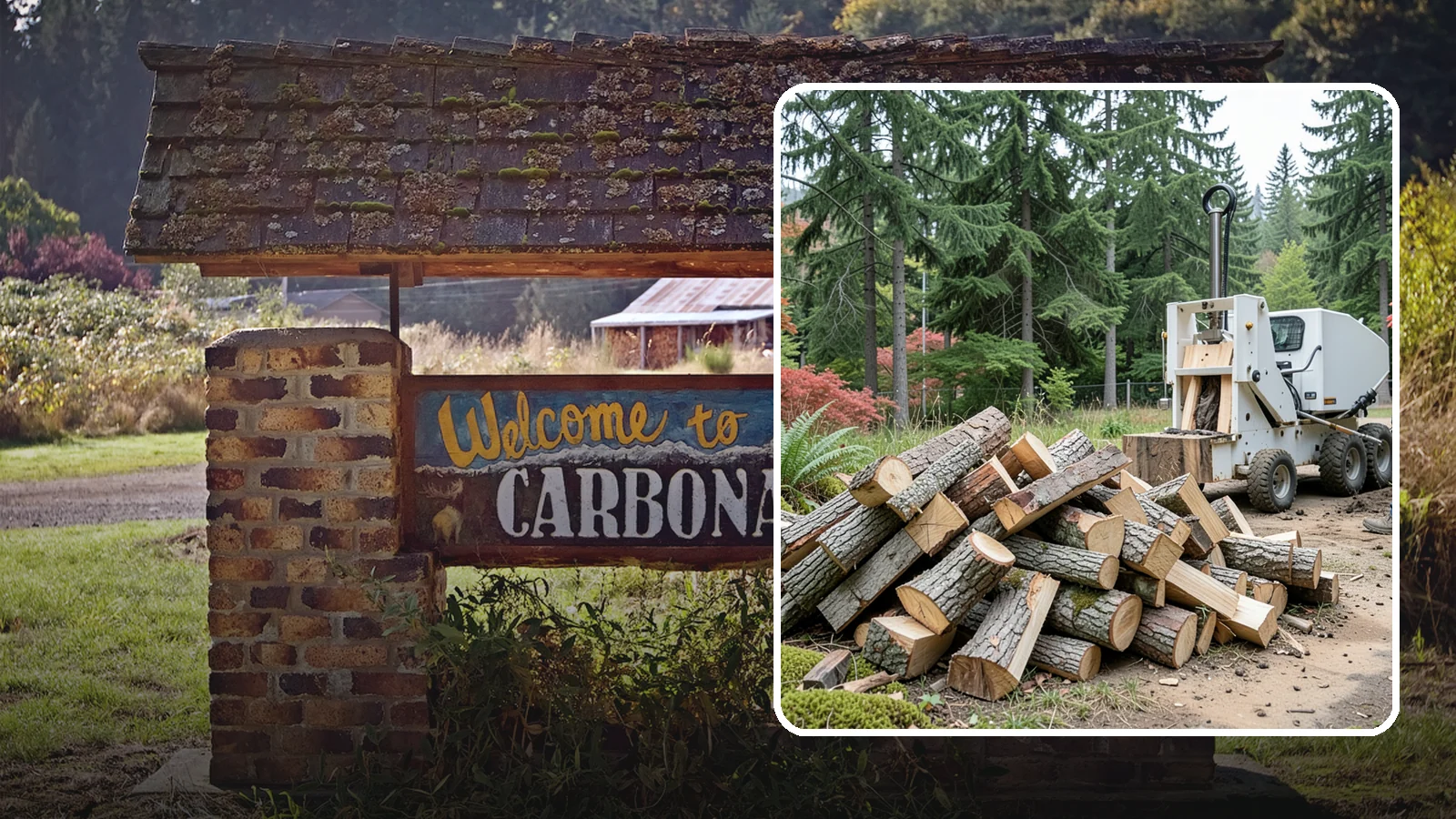 Portable Log Splitting in Carbonado, Pierce County, WA - We bring a portable splitter directly to your property to process logs wherever they landed.