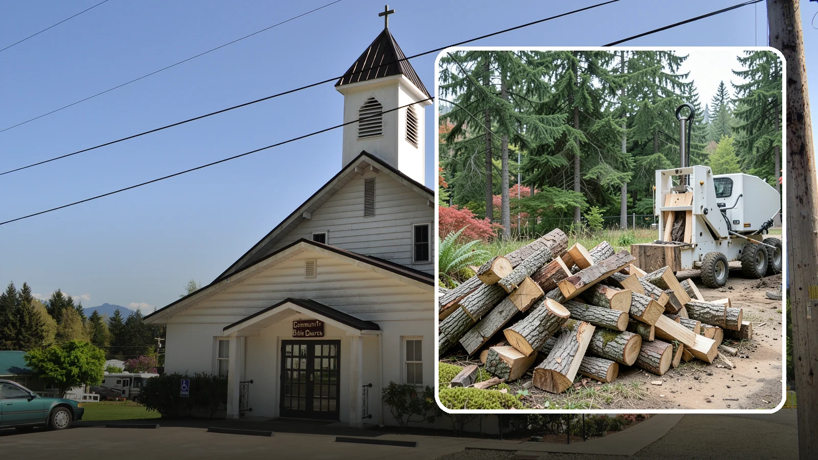 Portable Log Splitting in Concrete, Skagit County, WA - We bring a portable splitter directly to your property to process logs wherever they landed.