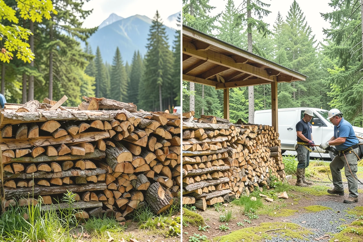 Portable Log Splitting in Covington, WA - Locate the logs and plan portable equipment access