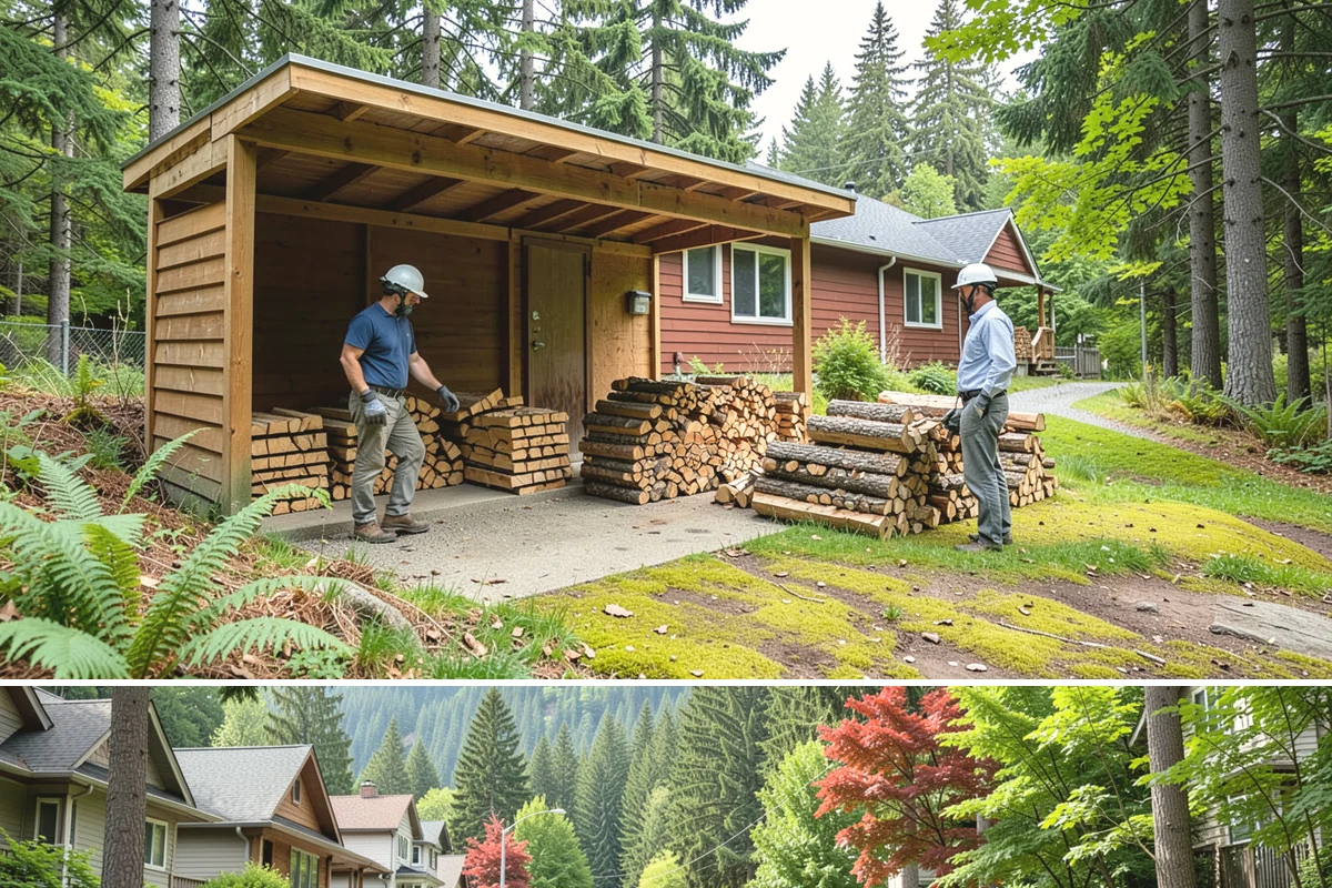 Portable Log Splitting in Darrington, WA - Frequently booked after fall and winter storms scatter downed wood, though it is available whenever logs need splitting.
