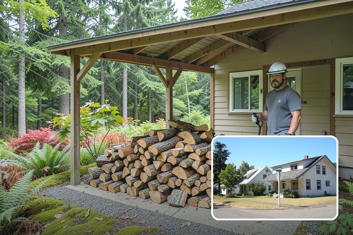 Portable Log Splitting in DuPont, Pierce County, WA - Brings the splitter to the wood, not the other way around
