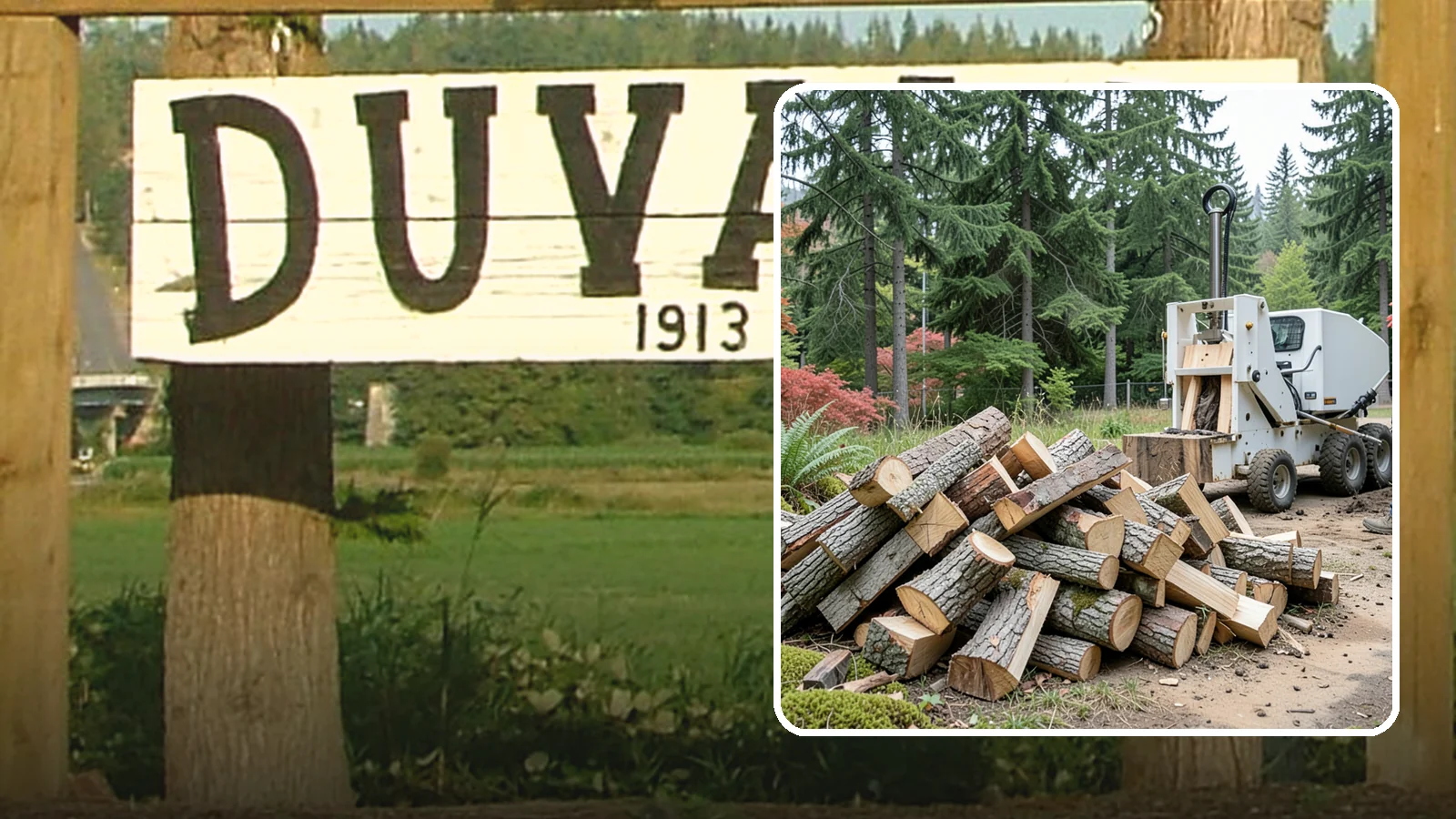 Portable Log Splitting in Duvall, King County, WA - We bring a portable splitter directly to your property to process logs wherever they landed.