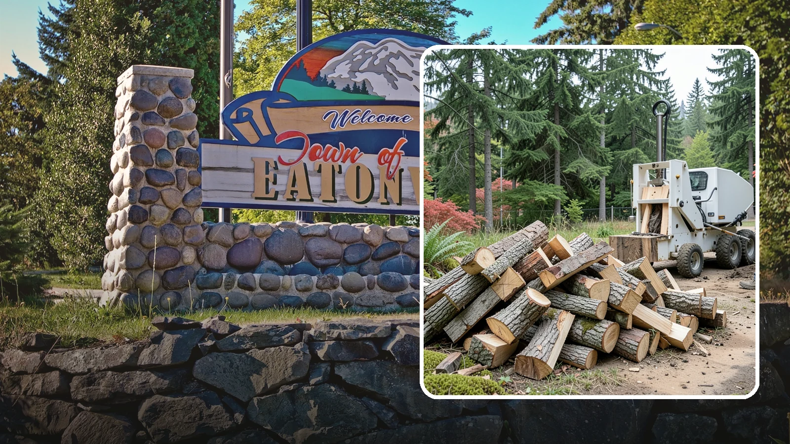 Portable Log Splitting in Eatonville, WA - We bring a portable splitter directly to your property to process logs wherever they landed.