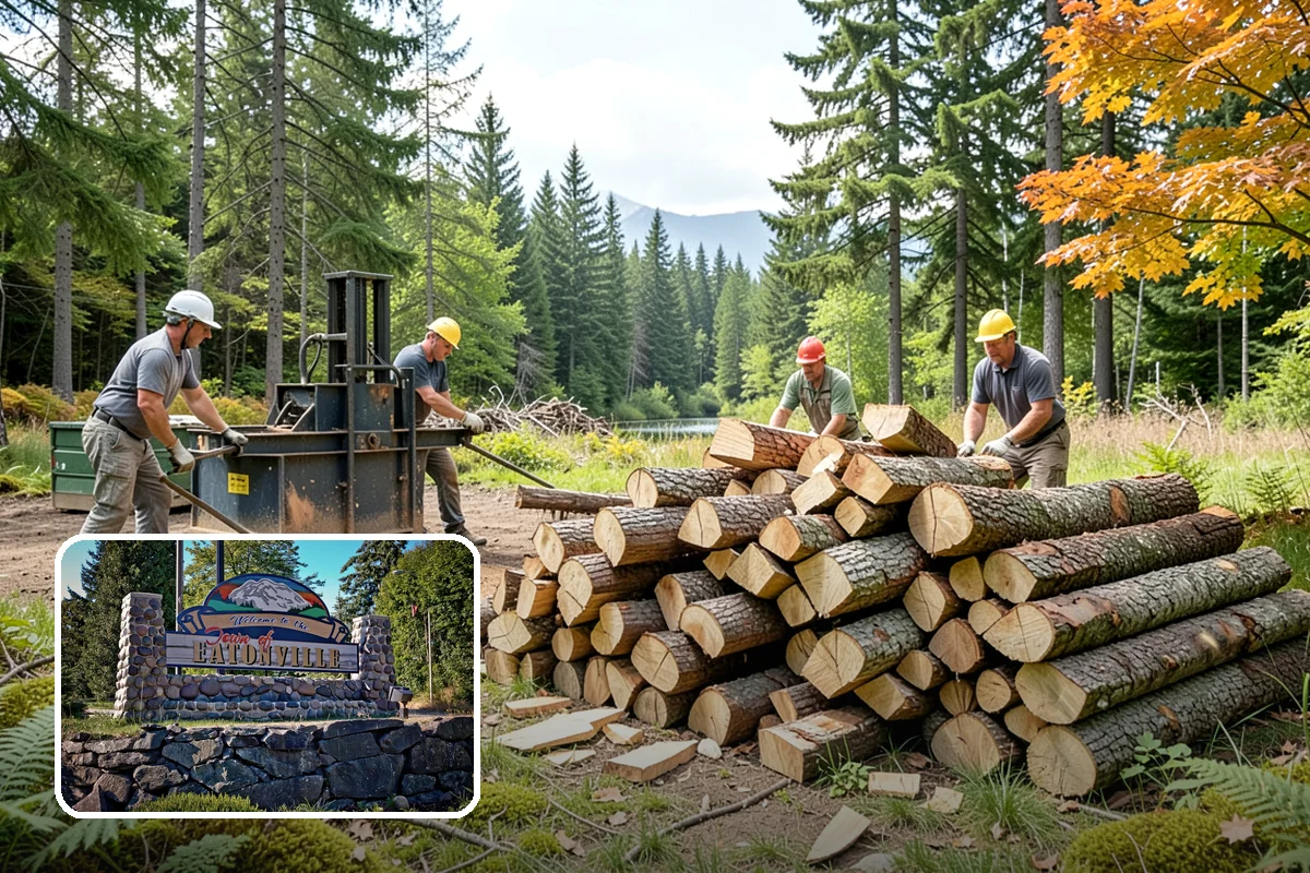 Portable Log Splitting in Eatonville, WA - Brings the splitter to the wood, not the other way around