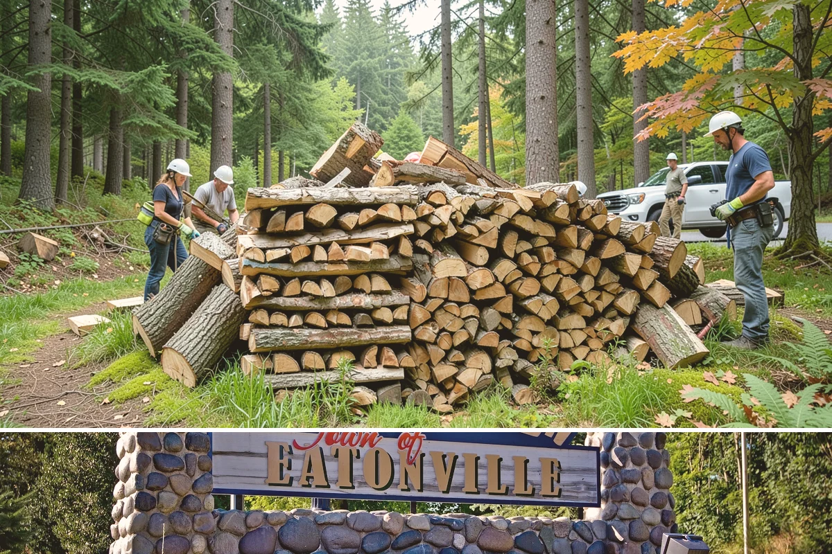 Portable Log Splitting in Eatonville, WA - Frequently booked after fall and winter storms scatter downed wood, though it is available whenever logs need splitting.