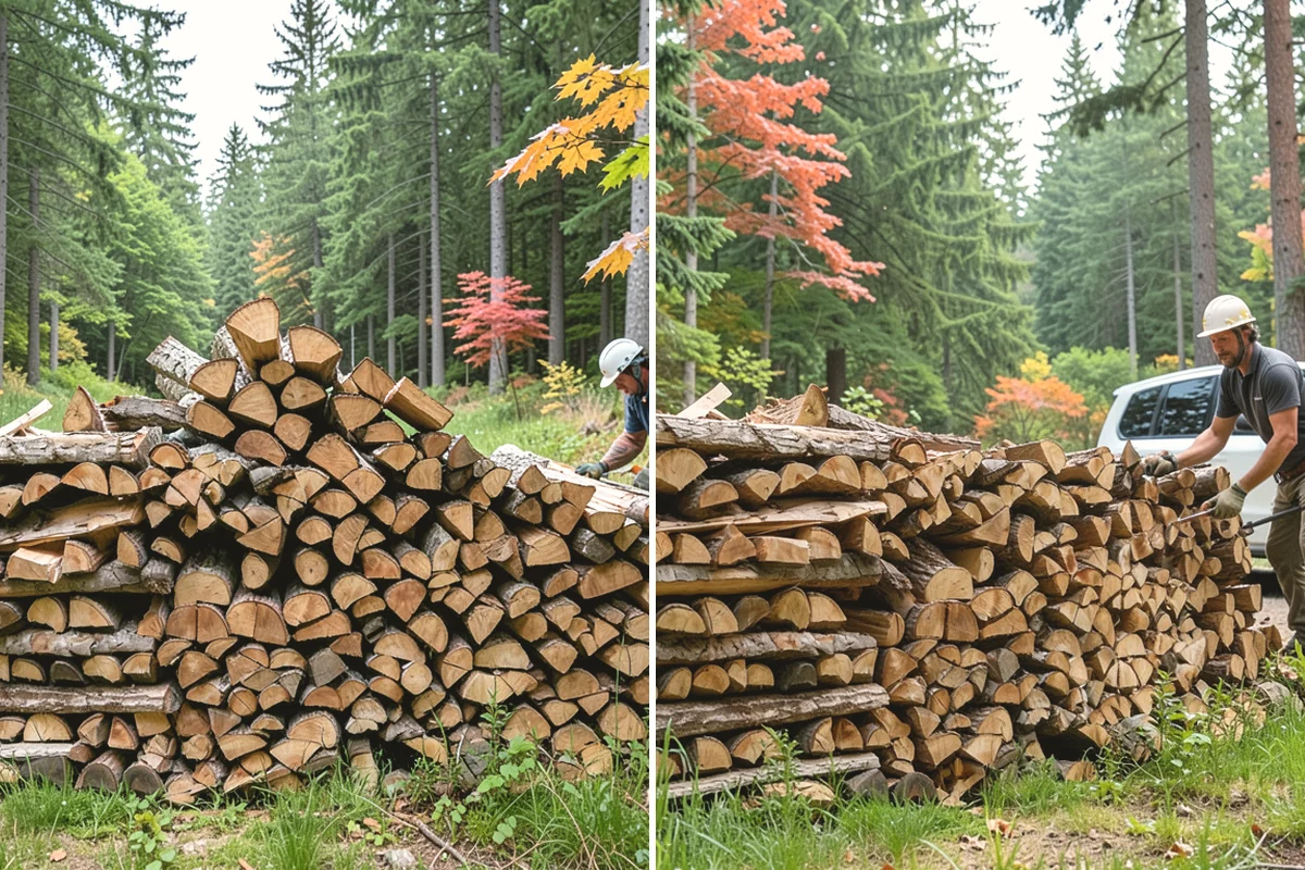 Portable Log Splitting in Edgewood, WA - Locate the logs and plan portable equipment access