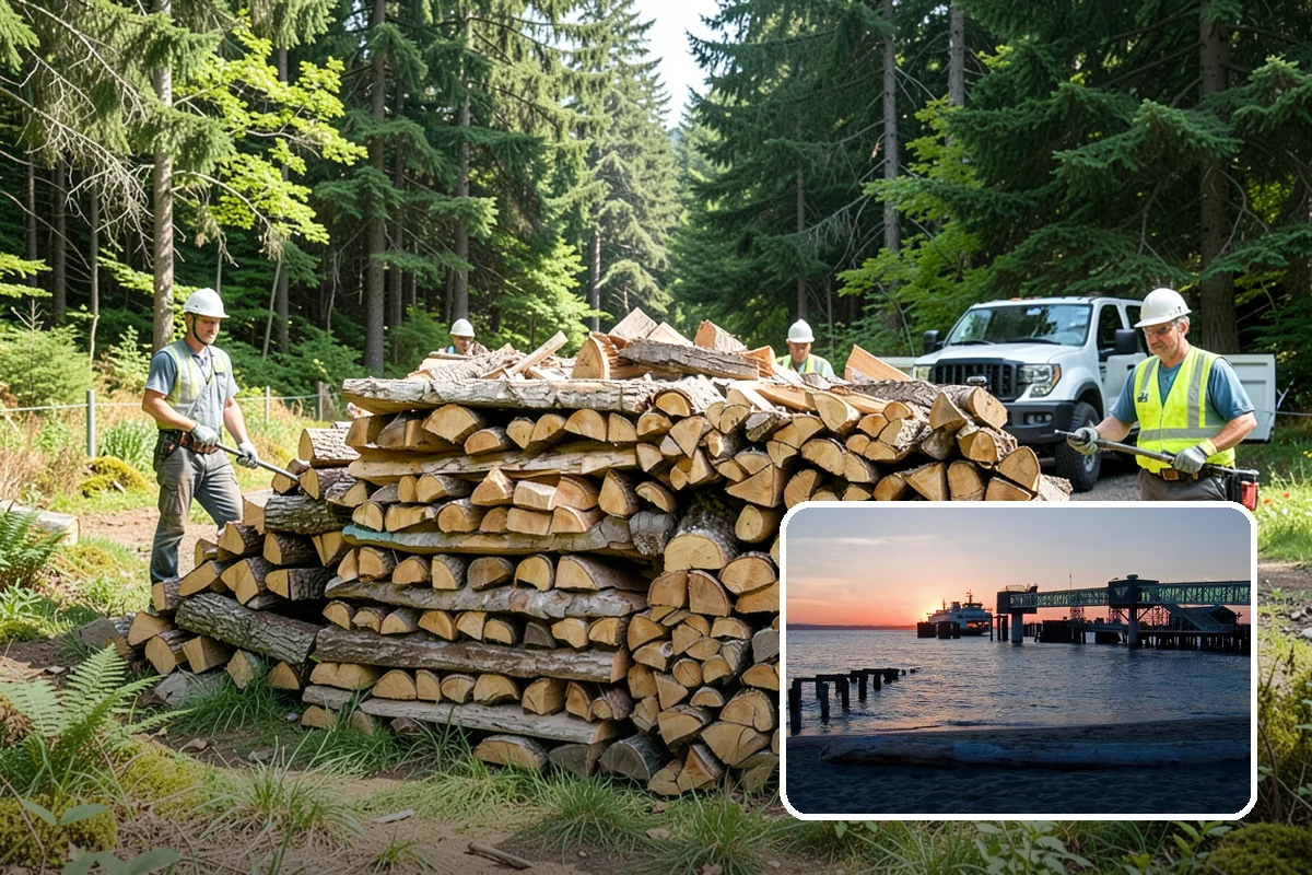Portable Log Splitting in Edmonds, Snohomish County, WA - Brings the splitter to the wood, not the other way around