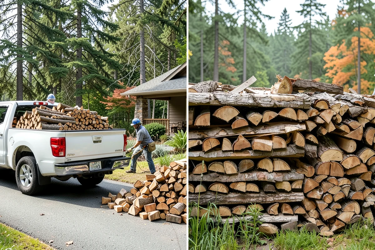 Portable Log Splitting in Federal Way, King County, WA - Locate the logs and plan portable equipment access