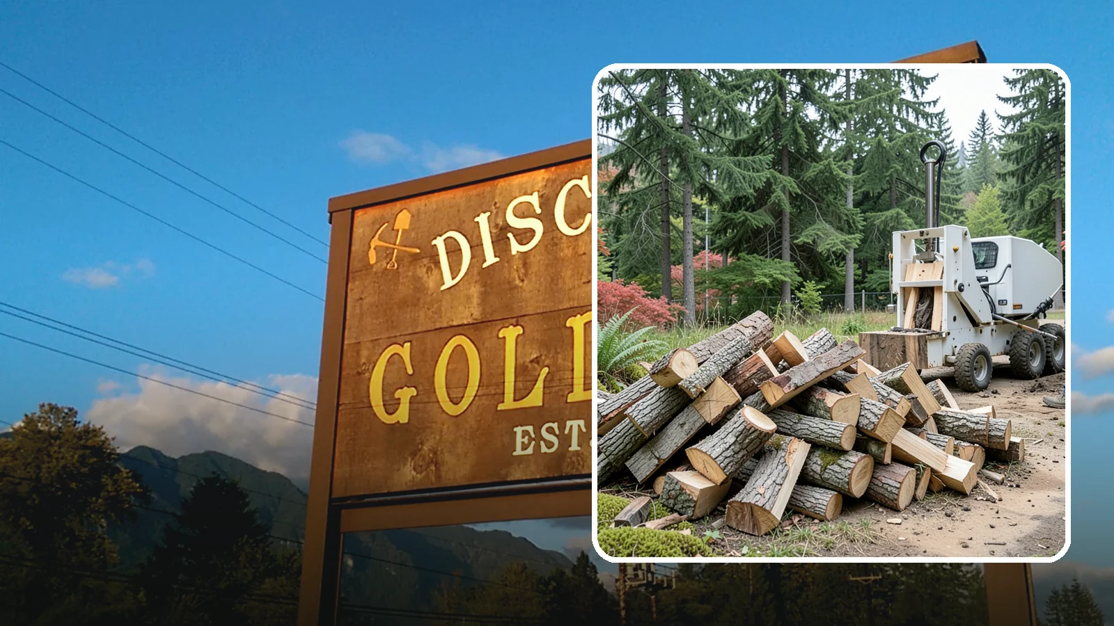 Portable Log Splitting in Gold Bar, Snohomish County, WA - We bring a portable splitter directly to your property to process logs wherever they landed.
