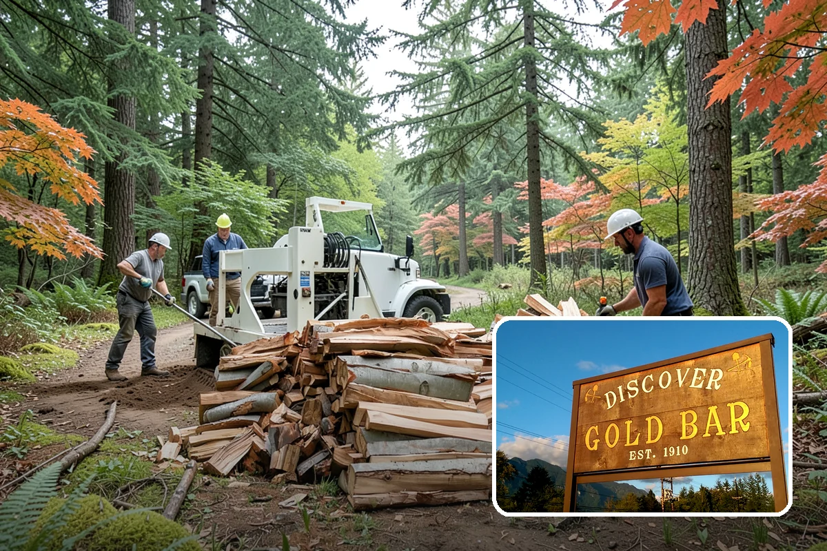 Portable Log Splitting in Gold Bar, Snohomish County, WA - Brings the splitter to the wood, not the other way around