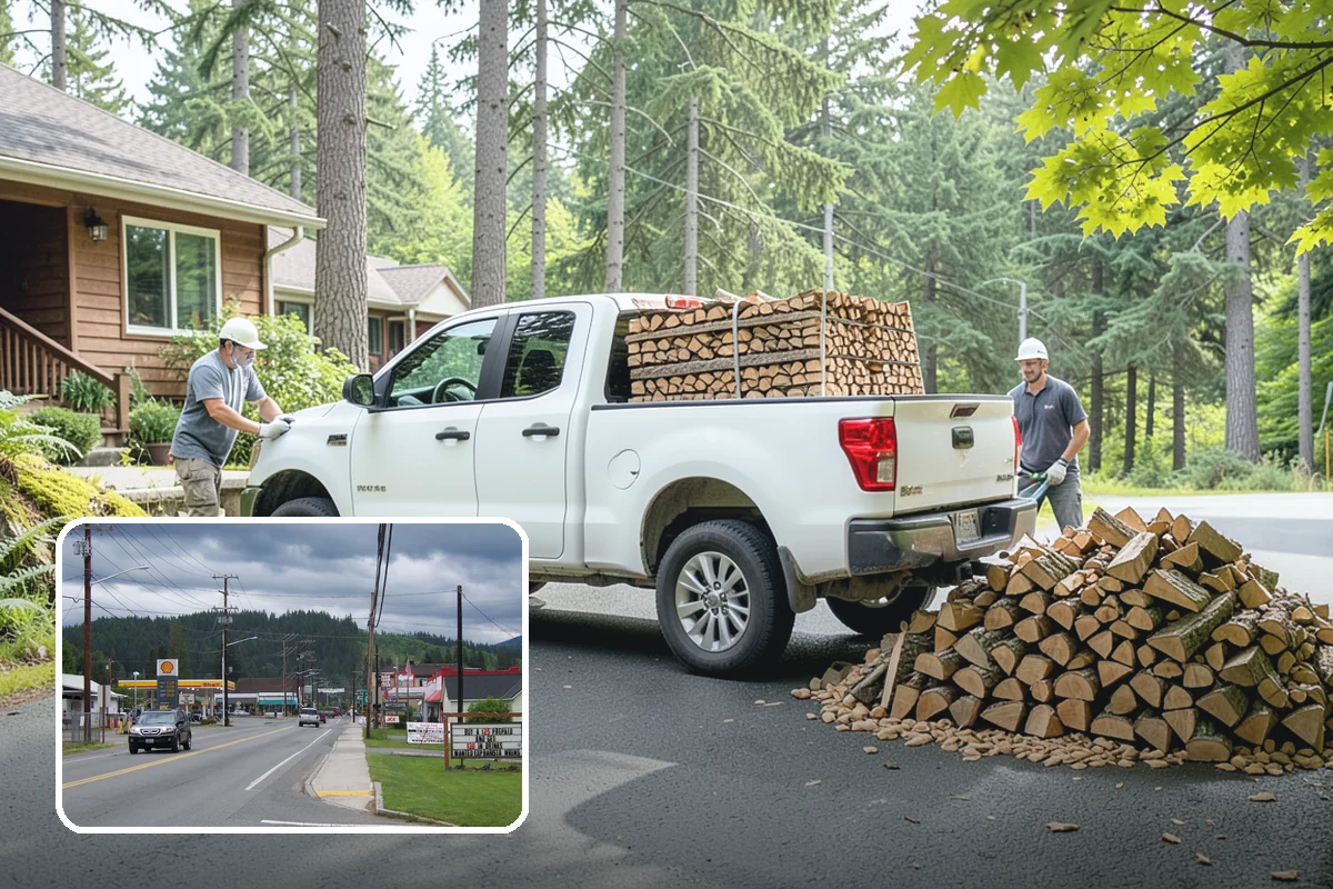 Portable Log Splitting in Granite Falls, Snohomish County, WA - Brings the splitter to the wood, not the other way around