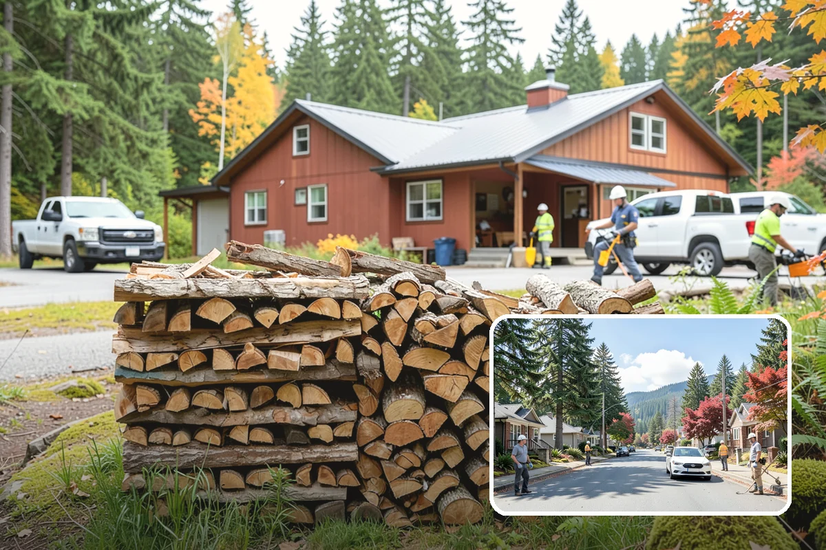 Portable Log Splitting in Hunts Point, King County, WA - Brings the splitter to the wood, not the other way around