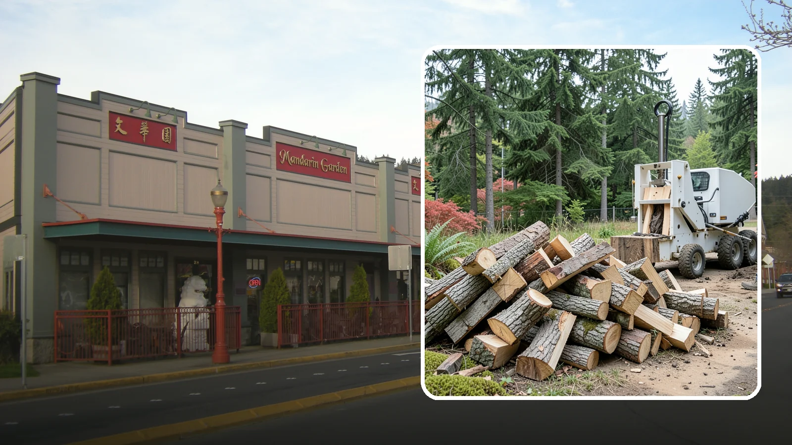 Portable Log Splitting in Issaquah, King County, WA - We bring a portable splitter directly to your property to process logs wherever they landed.