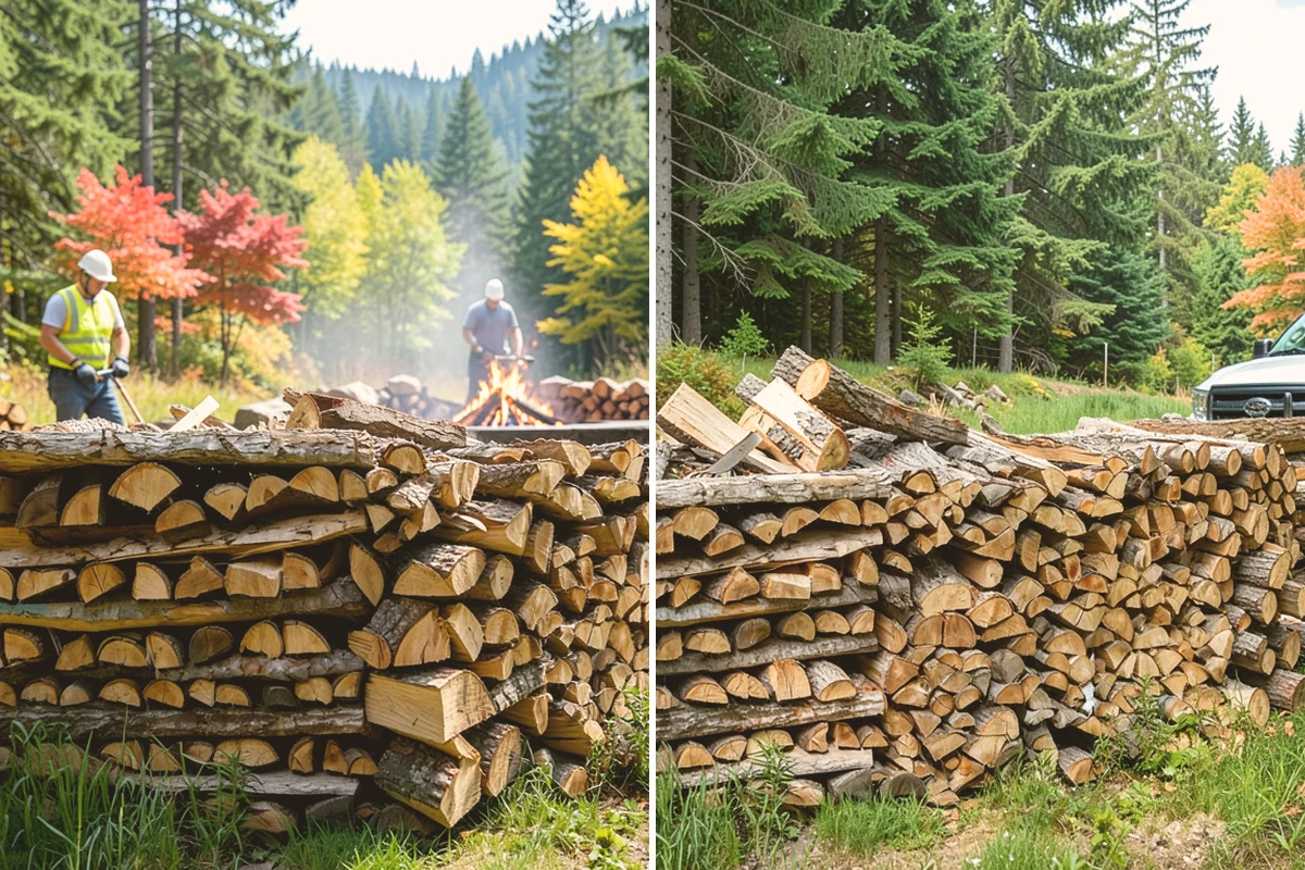 Portable Log Splitting in Kent, King County, WA - Locate the logs and plan portable equipment access