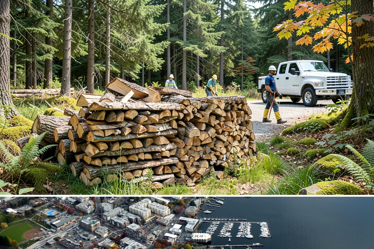 Portable Log Splitting in Kirkland, King County, WA - Frequently booked after fall and winter storms scatter downed wood, though it is available whenever logs need splitting.