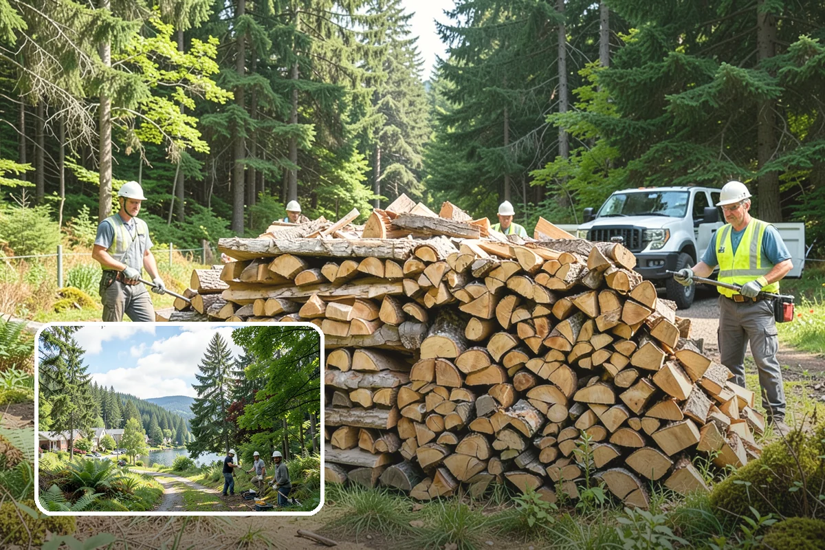 Portable Log Splitting in Lake Forest Park, King County, WA - Brings the splitter to the wood, not the other way around