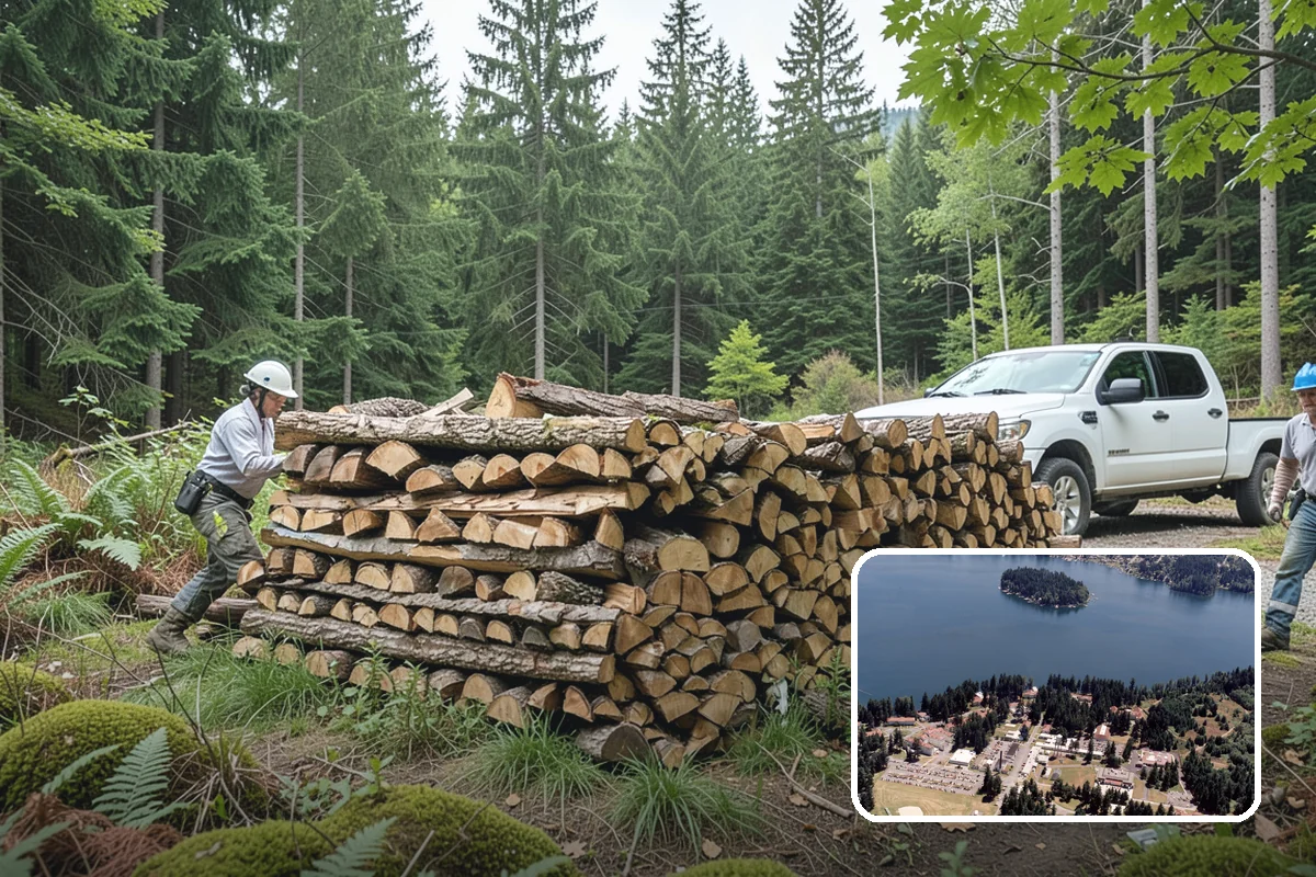 Portable Log Splitting in Lakewood, Pierce County, WA - Brings the splitter to the wood, not the other way around