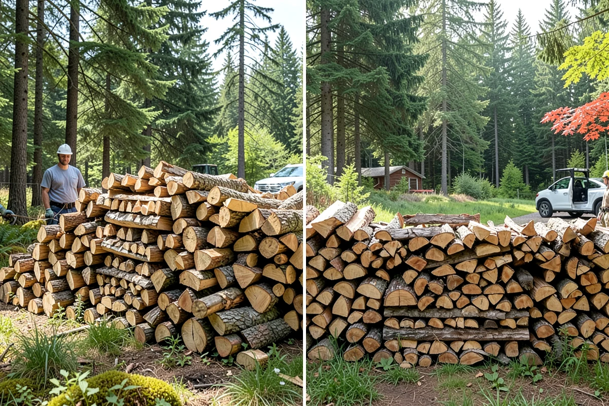 Portable Log Splitting in Lakewood, Pierce County, WA - Locate the logs and plan portable equipment access