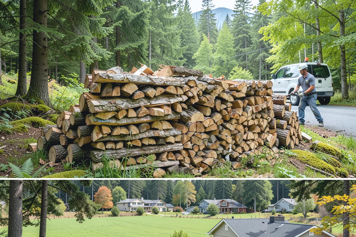Portable Log Splitting in Lyman, WA - Frequently booked after fall and winter storms scatter downed wood, though it is available whenever logs need splitting.