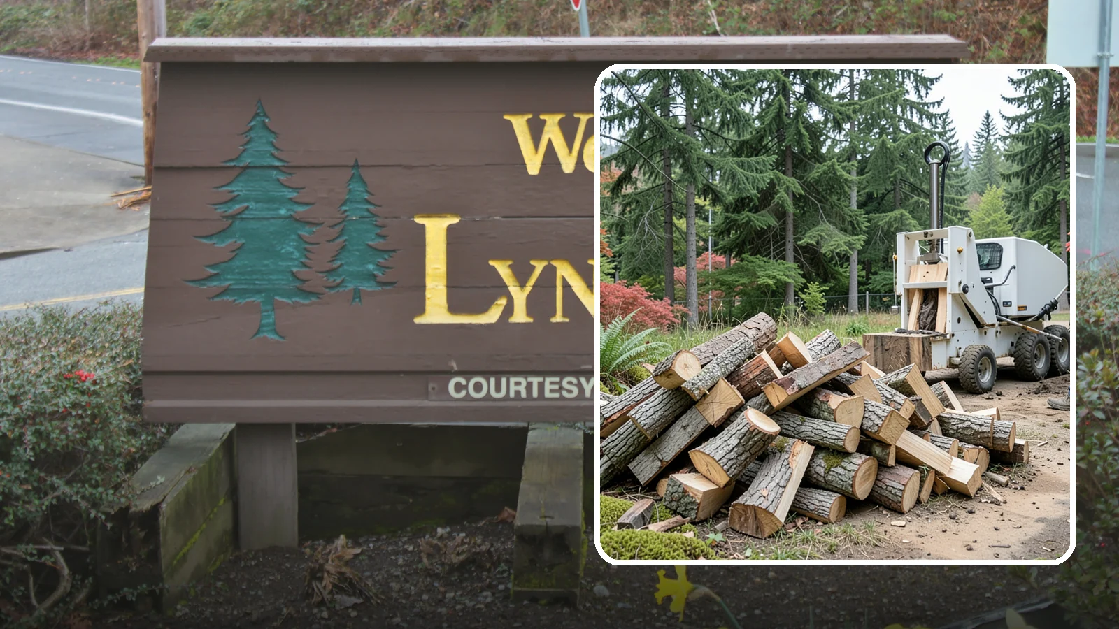 Portable Log Splitting in Lynnwood, Snohomish County, WA - We bring a portable splitter directly to your property to process logs wherever they landed.