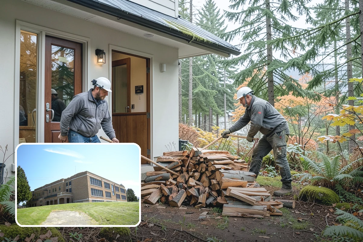 Portable Log Splitting in Maple Valley, King County, WA - Brings the splitter to the wood, not the other way around