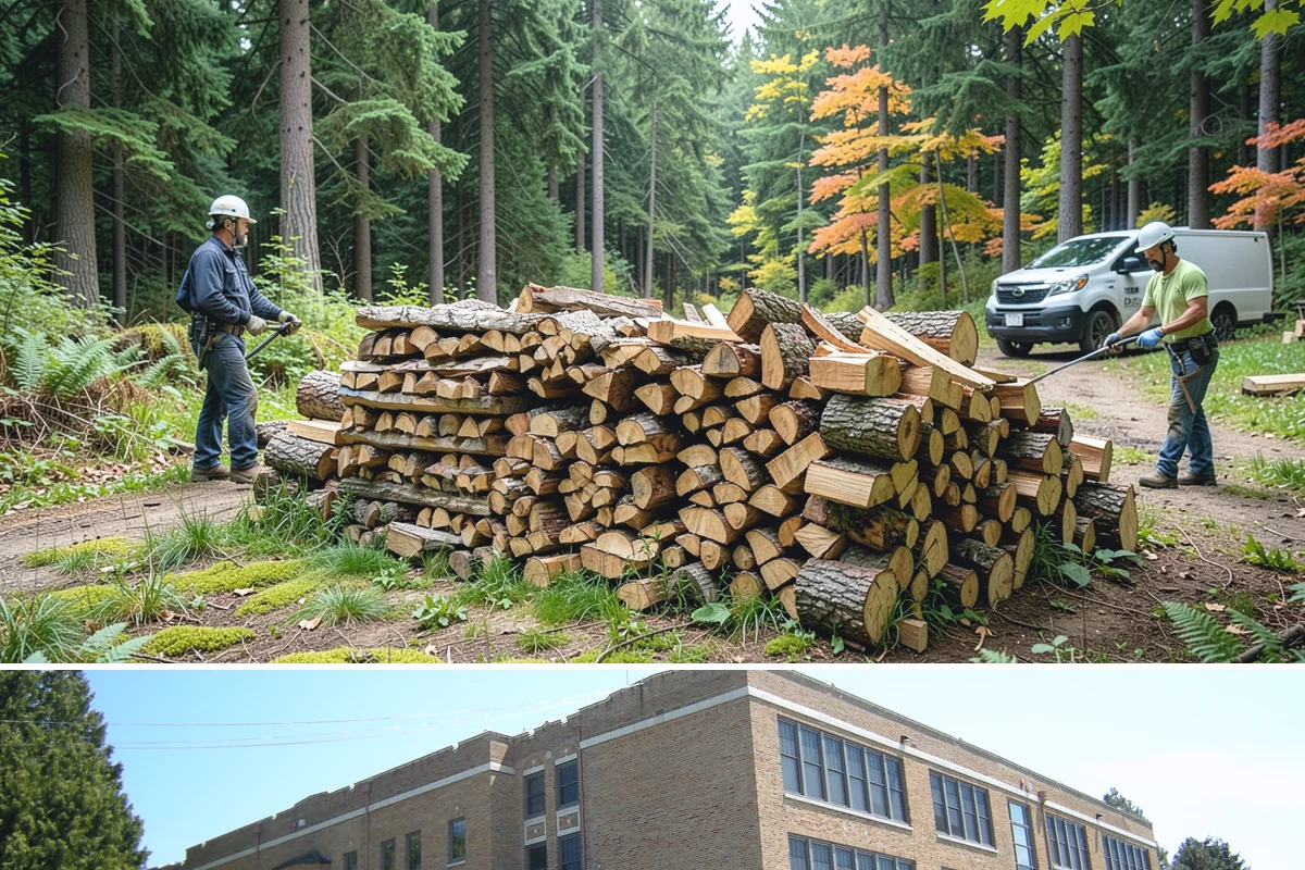 Portable Log Splitting in Maple Valley, King County, WA - Frequently booked after fall and winter storms scatter downed wood, though it is available whenever logs need splitting.