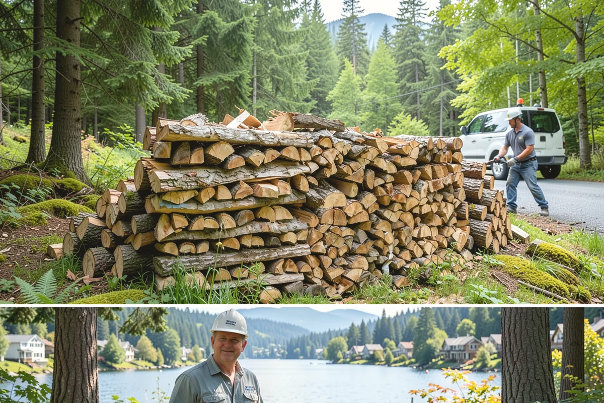 Portable Log Splitting in Milton, King County, WA - Frequently booked after fall and winter storms scatter downed wood, though it is available whenever logs need splitting.