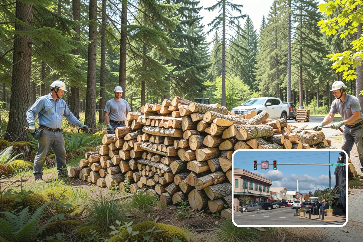 Portable Log Splitting in Monroe, Snohomish County, WA - Brings the splitter to the wood, not the other way around